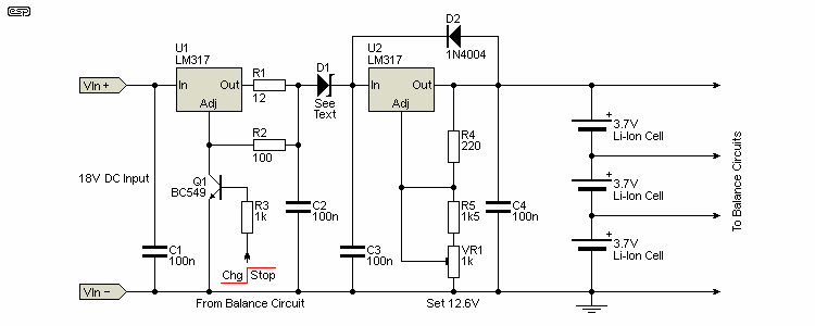 Battery charging circuit design